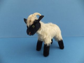 Vintage German Steiff Mohair Toy Sheep Capricorn Goat,  Horns Firm Filled Bear