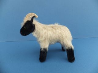 Vintage German Steiff Mohair Toy Sheep Capricorn Goat,  Horns Firm Filled bear 2