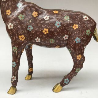CHINESE ANCIENT CLOISONNE STATUE HAND - CARVED EXQUISITE LARGE DEER g13 3