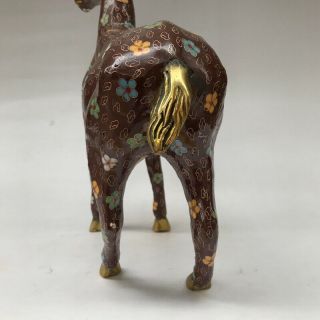 CHINESE ANCIENT CLOISONNE STATUE HAND - CARVED EXQUISITE LARGE DEER g13 6