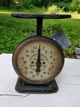 Columbia Family Scale - Vintage, .  Weighs To 24 Lbs.