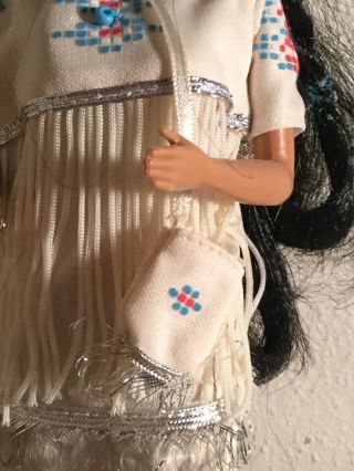 Vintage 1992 NATIVE AMERICAN Barbie Doll w/Stand No Box No Brush 3