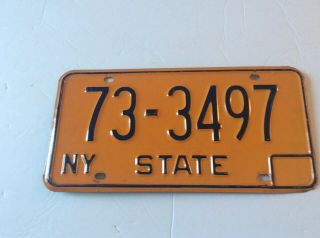 Vintage York State “ Official State “ Government License Plate