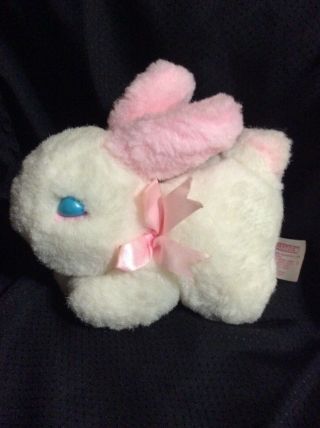 Htf Vtg Vintage Fairview Pink Bunny Rabbit Girl Plush Stuffed Blue Pink 7”