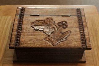 A Good Large Vintage Hand Carved Wooden Trinket Box In The Form Of A Book