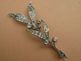 Antique Georgian Silver Gold Backed Clear Paste Brooch - Tiara Conversion