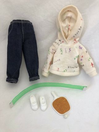 Vintage Ideal Pepper Dodi Doll Outfit After School 9318 - 7 Ping Pong Paddle Ball