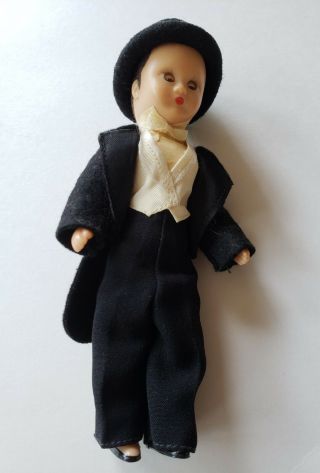 Vintage 6 " Boy Doll In Tux By Nancy Ann Storybook Dolls With Hat