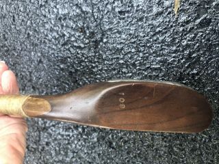 ANTIQUE GOLF CLUB LONG NOSE ? HICKORY WOOD SIGNED H JOHNSON 1880 ' s ? 6