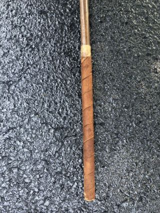 ANTIQUE GOLF CLUB LONG NOSE ? HICKORY WOOD SIGNED H JOHNSON 1880 ' s ? 8