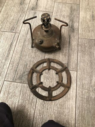 Vintage Optimus No.  45 Brass Camping Stove Made In Sweden
