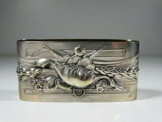 Portugal Sterling Silver Vintage Napkin Ring Style Art Nouveau