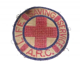 American Red Cross Life Saving Service Old Large Antique Vintage Patch 1930 