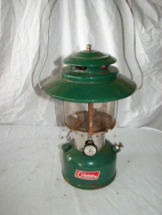 Vintage Camping Hunting Light Gas Burning Lantern Coleman 228f Marked 8 - 71