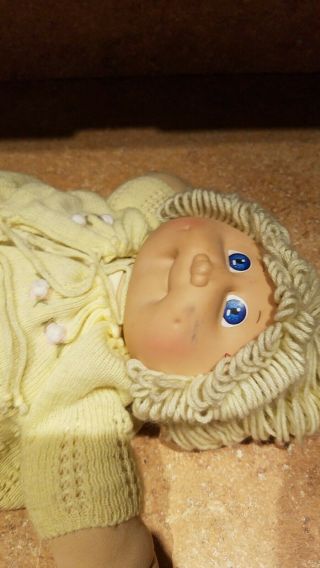 vintage Cabbage Patch doll 1978,  1982 blonde hair blue eyes Pigtails 4