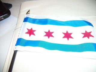 desk top CHICAGO FLAG and FIRE DEPARTMENT FLAG 2