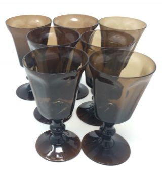 Lenox Vintage Antique Brown Highball Glasses 5 Inches Tall Set Of 7 Glasses