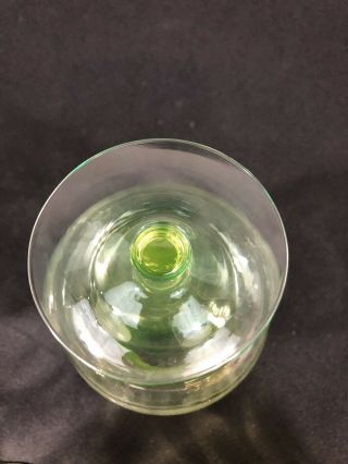 Vintage/ Antique Vaseline Uranium Glass Mini Vases Set Of 3 6