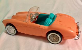 Vintage Mattel Barbie Convertible Austin - Healey Roadster Car,  1962