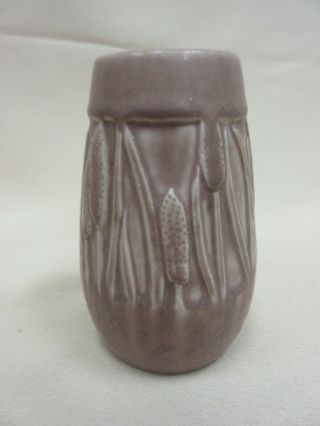 Antique Rookwood 2592 (1925) Cattails Vase - Mauve Matte Glaze