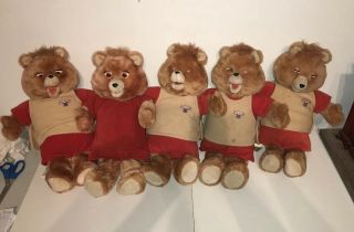 5 Vintage Teddy Ruxpin Talking Bears 1985 & Repair Only Salvage” Asis