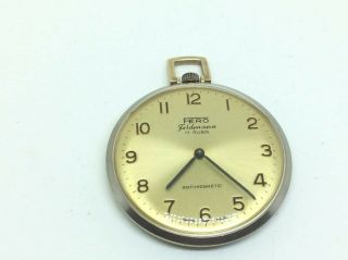 Antique Vintage Fero Feldmann Pocket Watch Albert Chain Fob Swiss Made