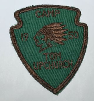 1950 Camp Tom Upchurch Patch North Carolina Cl2
