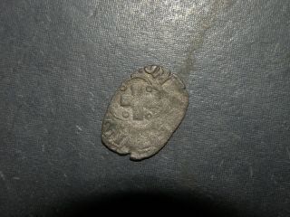 Medieval Billon Silver Coin 1300 - 1400 ' s Crusader Cross Ancient Antique Lys oooo 3