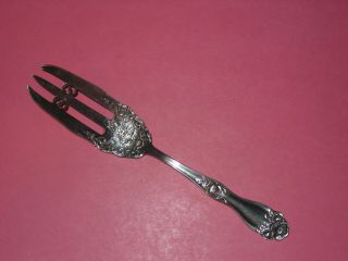American Beauty Rose Pastry Serving Fork Silver Plate Holmes And Edwards