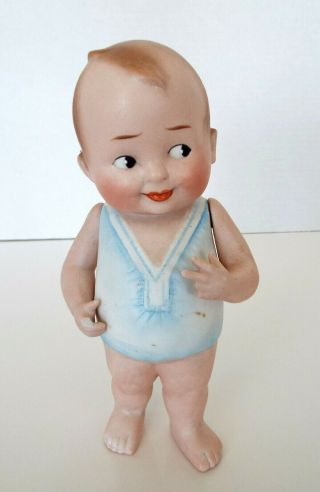 Vintage Baby Bud 7 " Porcelain Bisque Doll Germany As Found Broken Finger