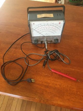 Vintage Rca Wv - 98c Senior Voltohmyst Voltmeter With Probe