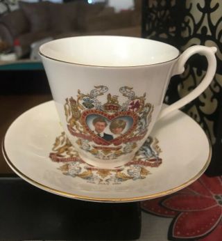 Royal Wedding Charles & Diana Wedding Fine Bone China Cup And Saucer