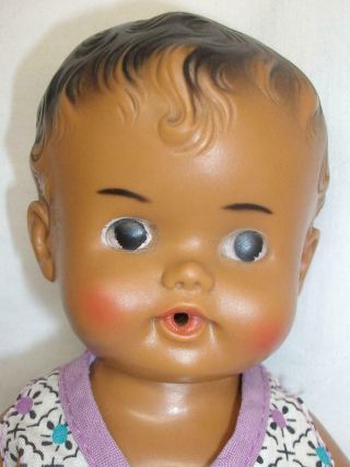 Vintage Black American Ruth Newton Sun Rubber Doll 8.  5 In.  1957 Drink Wet African 2