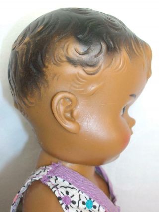 Vintage Black American Ruth Newton Sun Rubber Doll 8.  5 In.  1957 Drink Wet African 3