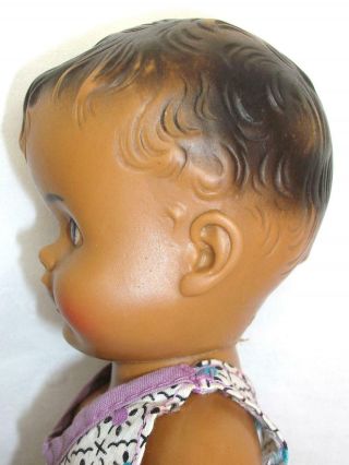 Vintage Black American Ruth Newton Sun Rubber Doll 8.  5 In.  1957 Drink Wet African 4
