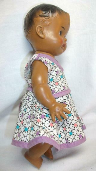 Vintage Black American Ruth Newton Sun Rubber Doll 8.  5 In.  1957 Drink Wet African 5