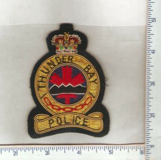 , 1 Vintage Thunder Bay Police Dept.  Hat Crest/badge (ontario)