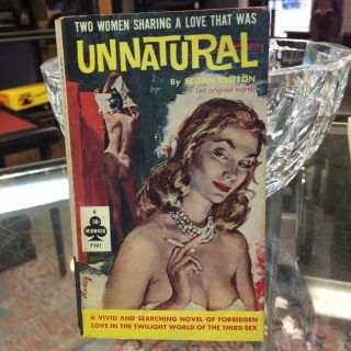 Vintage Adult Fiction “unnatural” By Sloan Britton Paperback