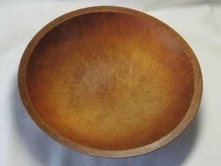 Antique Vintage Hand Turned Egg Shaped Oval Wood Dough Treen Bowl 81/2 " To 9 " Vg