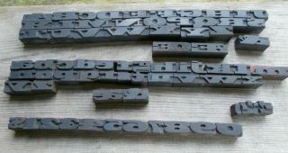 Antique Letterpress Type Wood Blocks Alphabet - Complete Upper/lower Case/numbers