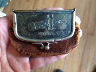 C1905 Antique Wright Brothers Airplane Commemorative Purse Aviation Plane Flying