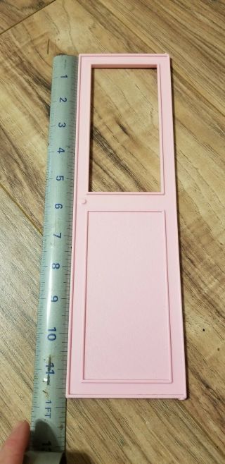 VINTAGE BARBIE DREAM HOUSE REPLACEMENT DOOR PINK A - FRAME 1970 ' S 2