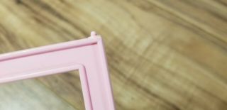 VINTAGE BARBIE DREAM HOUSE REPLACEMENT DOOR PINK A - FRAME 1970 ' S 4