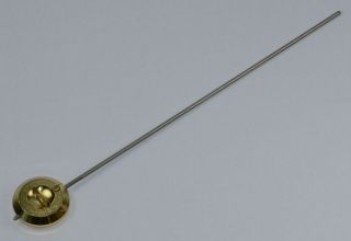 French Clock Pendulum Bob Brass With Steel Rod 32mm Regulating Nut Clockmakers