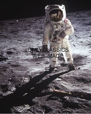 1969 Astronaut Buzz Aldrin Apollo 11 Moon Landing Nasa Iconic Photo Space Suit