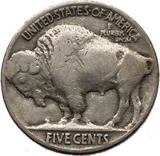 1936 Buffalo Nickel 5 Cents Of United States Of America Usa Antique Coin I43851