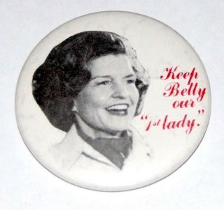 1976 Betty Ford Gerald Campaign Pin Pinback Political Button Badge Presidential