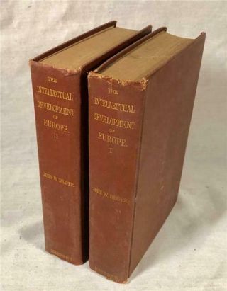 Antique 2 Vol Book Set 1904 History Of The Intellectual Development Of Europe
