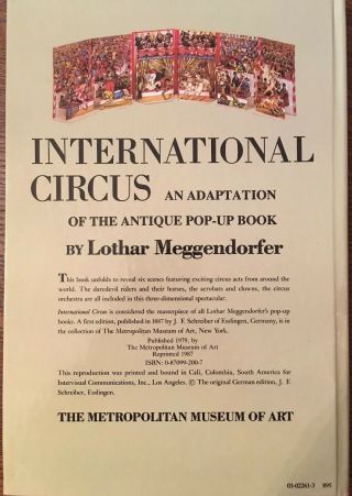 Lothar Meggendorf’s International Circus Adaption Of Antique Pop - Up Book 2