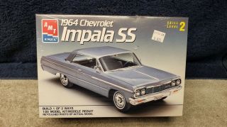 Vintage Amt 1964 Chevrolet Impala Ss 1/25 Scale Factory